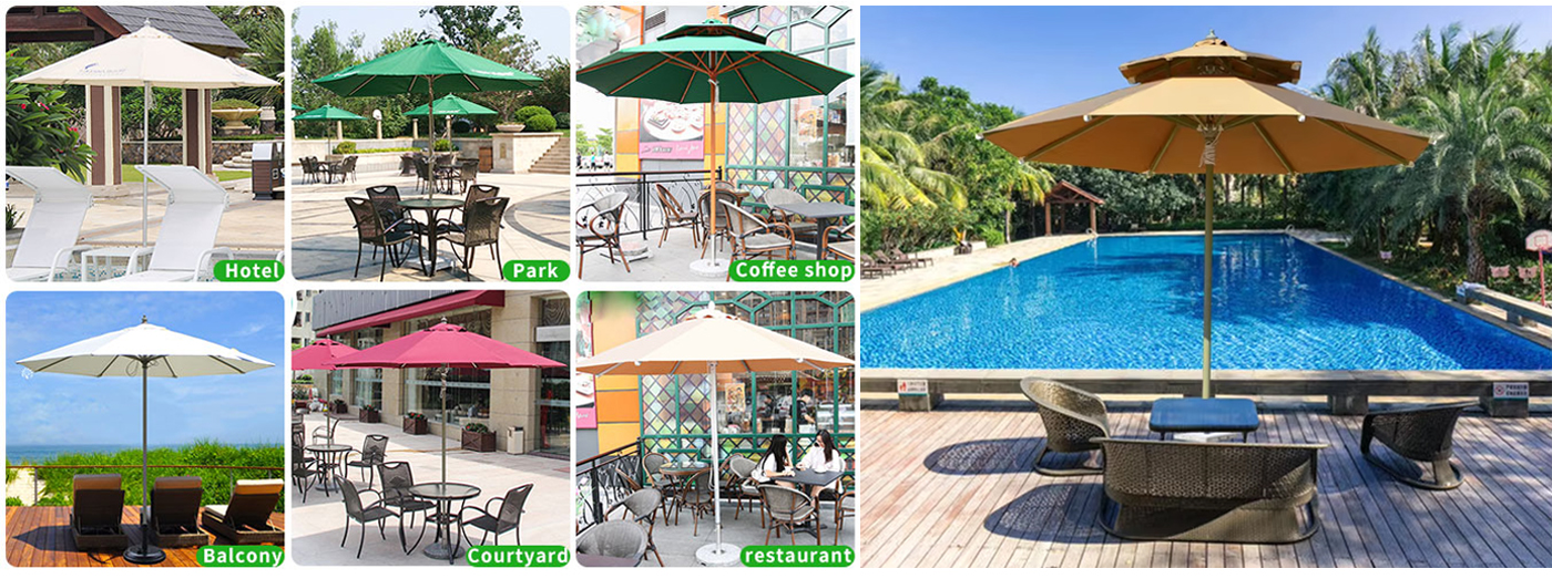 3m Portable Garden Umbrella Unique Cantilever Parasol Design for Sun Protection UV Printed Beach Umbrella for Outdoor(Pic2)