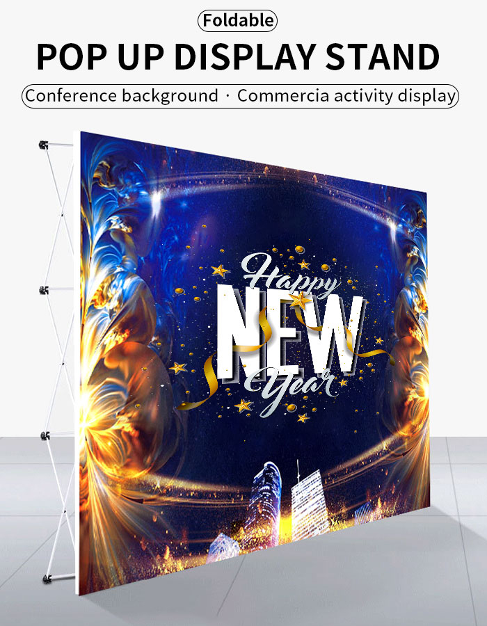 Backdrop Easy Pop Up Display Stand Fabric Stand Foldable 3x3 & 3x4 Event Backdrop Easy Pop up Display Stand for Advertising(Pic1)