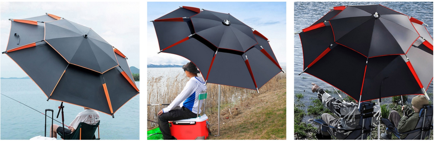 Portable Small Sun Protection Camping Umbrella Outdoor Fishing Adjustable Beach Umbrella(Pic4)