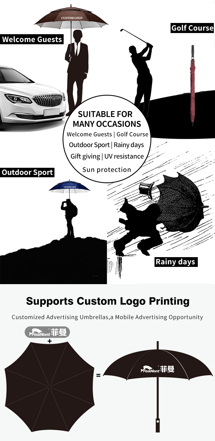FEAMONT Wholesale Umbrella Collection Includes Golf Outdoor Rain UV and Folding Styles All Available for Custom Logo Printing(Pic13)