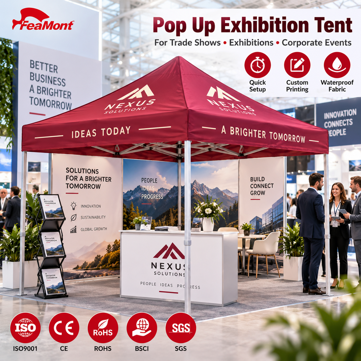 FEAMONT Portable Folding Marquee Waterproof Pop Up Canopy for Outdoor Event